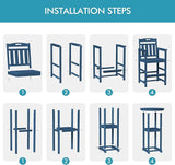 Ciokea 3-Pcs Bistro Table and Chairs - Photo 9