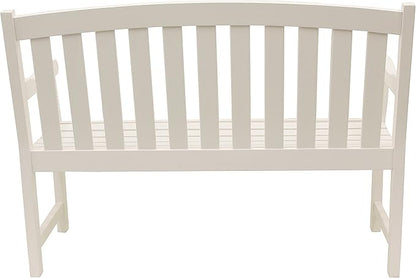 Decor Therapy Marley 2-Seat Outdoor Bench, White