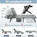 Slsy Folding Lounge Chairs Outdoor, Adjustable Sleeping Cot Chair - Photo 6