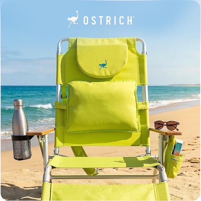 Ostrich the Deluxe 3N1 Lightweight Lawn Beach Reclining Lounge Chair with Footrest, Outdoor Furniture for Patio, Balcony - Photo 8