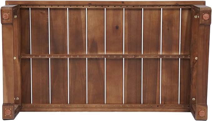 Christopher Knight Home Westchester Rectangular Outdoor Coffee Table, Slat Panel Side Table, Acacia Wood Side Desk for Backyard Balcony Garden, Weather Resistant Patio Tea Table, Mocha