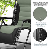 Nestl Outdoor Padded Zero Gravity Chair, Patio Lounge Chair Outdoor Recliner - Photo 4