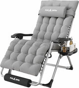 Amopatio Oversized Padded Zero Gravity Chair, XL 29In Reclining Camping Lounge Chair w/Removable Cushion&Headrest - Photo 1
