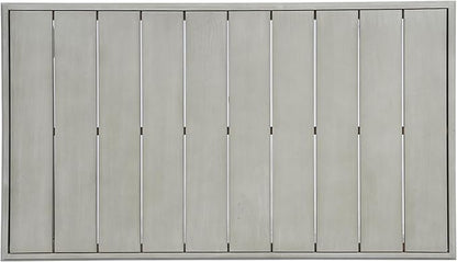 Christopher Knight Home Westchester Rectangular Outdoor Coffee Table, Slat Panel Side Table, Acacia Wood Side Desk for Backyard Balcony Garden, Weather Resistant Patio Tea Table, Light Grey