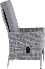 Elle Decor Vallauris Patio Outdoor Furniture Collection Premium All Weather Wicker, 5 Piece Reclining Set, Gray - Photo 5