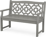 Martha Stewart by POLYWOOD® Chinoiserie 48” Garden Bench in Slate Grey - Photo 1