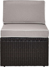 Crosley Furniture Palm Harbor Armless Outdoor Sectional Chair, Wicker Patio Chairs for Porch, Deck, Backyard - Photo 4