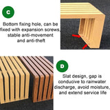 Outdoor Garden Bench, Metal Garden Bench Weatherproof, Galvanized Steel, Load-Bearing 880lbs, for Garden, Porch - Photo 6