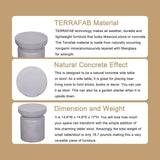 Afterglow Terrafab Concrete Look Side Table End Table Natural Decorative Garden Stools for Living Room Bedroom Patio - Photo 6