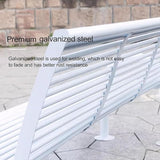 2-3 Seater Metal Garden Bench, All-Weather Park Bench Chair with Backrest - Photo 4