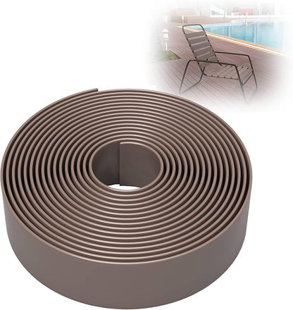 KOMORAX 1.5 Inch Wide, 20ft Long Vinyl Strap - Replacement Straps for Patio Chairs - Vinyl Strapping for Patio Furniture Repair - Durable Seat Repair Kit for Lawn Chairs, Outdoor Furniture (Adobe)