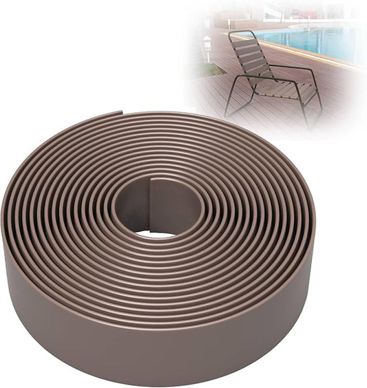 KOMORAX 1.5 Inch Wide, 20ft Long Vinyl Strap - Replacement Straps for Patio Chairs - Vinyl Strapping for Patio Furniture Repair - Durable Seat Repair Kit for Lawn Chairs, Outdoor Furniture (Adobe)