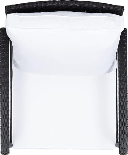 SAFAVIEH Outdoor Collection Daire Black/White Cushion Rocking Chair PAT7721A