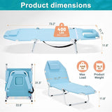 ABORON 2-in-1 Tanning Chair with Face Hole, Folding Camping Cot for Adults - Photo 3