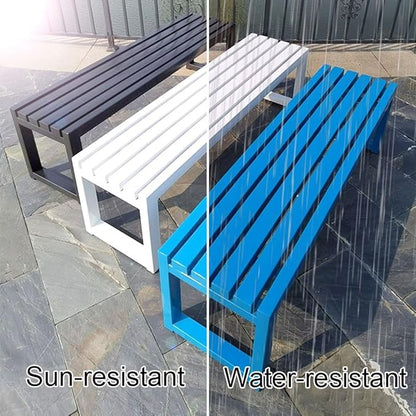 2 Seater Garden Bench,Metal Outdoor Bench,Heavy Duty Front Porch Benches,Patio Furniture Seating,for Lawn Yard Balcony Park,880lb Capacity(Black,71 Inch)