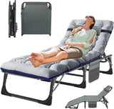 MOPHOTO 5-Position Folding Lounge Chair, Portable Outdoor Chaise Lounge for Sun Tanning, Perfect for Pool, Beach, Patio - Photo 1