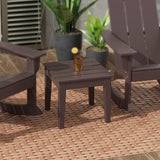 WestinTrends Ashore Outdoor Patio Modern Adirondack Side Table, Dark Brown - Photo 2