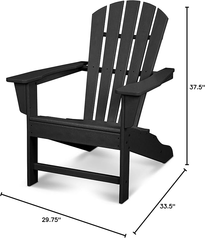 POLYWOOD® Shore Line Adirondack Chair, Black