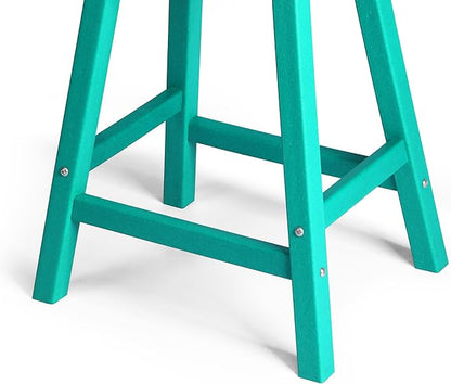 WestinTrends Malibu 2 Piece Set of 24 Height Outdoor/Patio Saddle bar stools, Turquoise