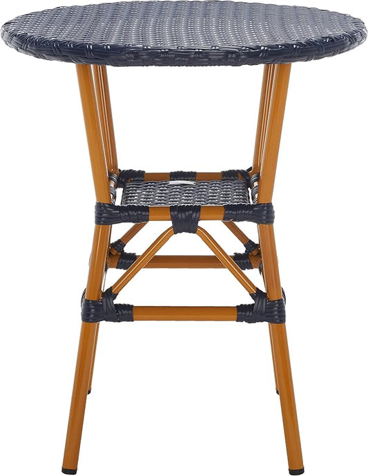 SAFAVIEH Outdoor Collection California Navy Bistro Table (Fully Assembled)