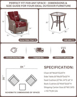 Belord 6" Thick Cushion Outdoor Swivel Rocker Patio Chairs Set of 2 - Photo 3