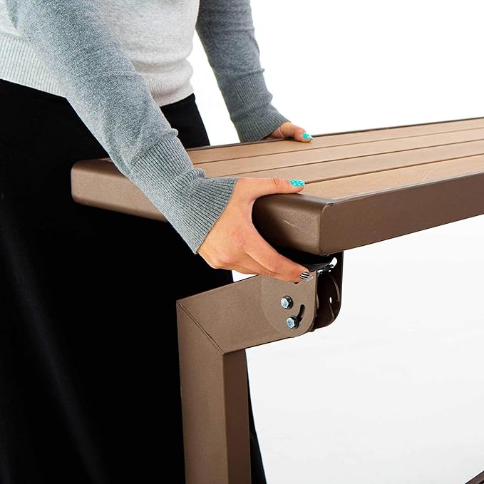 LIFETIME 60054 Convertible Bench / Table, Faux Wood Construction - Photo 6
