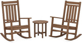 POLYWOOD Estate 3-Piece Rocking Chair Set, Outdoor Patio Furniture, Front Porch Rockers with Side Table, HDPE - Photo 1