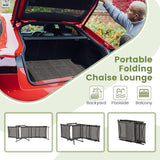 Tangkula Outdoor Lounge Chair, Patio Folding Chaise Recliner with 6-Level Backrest - Photo 7