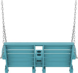 KINGYES Outdoor Hanging Porch Swing, 2 Seat Patio Swing Chair with Cup Holders - Photo 8