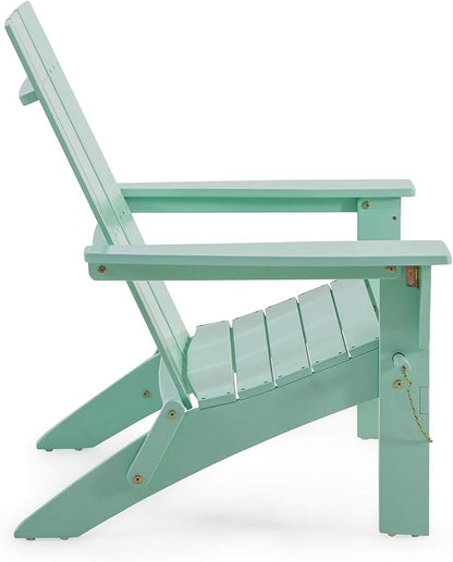 Christopher Knight Home Aberdeen Outdoor Contemporary Acacia Wood Foldable Adirondack Chair, Light Mint