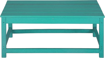 WO WESTIN OUTDOOR HDPE Laguna Outdoor Poly Adirondack Coffee Table, Turquoise