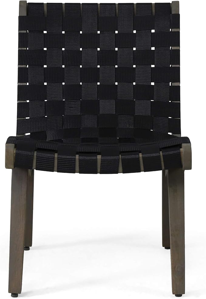 Christopher Knight Home Charlotter Outdoor Lounge Chair, Black + Gray