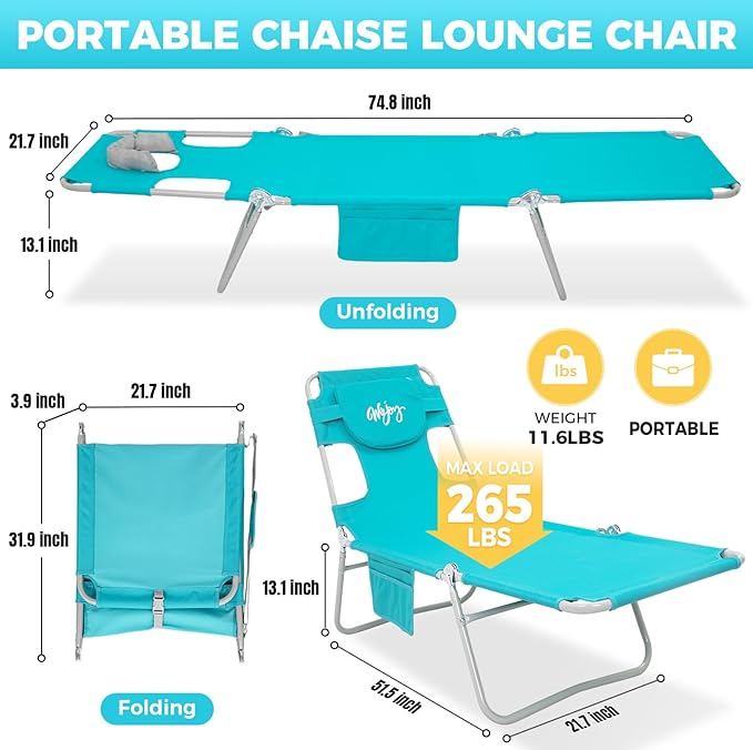 #WEJOY Folding Tanning Chair with Face Hole - Photo 3