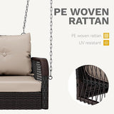 DWVO 3 Seats Porch Swing Hanging Bench Swing Outdoor Wicker Patio Swing Lounge Front Rattan 794lbs for Garden, Balcony - Photo 4