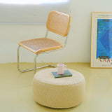 Woven Inflatable Ottoman with Air Pump D21”x H10” Outdoor Indoor Pouf Patio Footrest Stool with Portable Handle - Photo 8