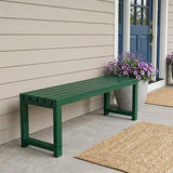 Backless Patio Bench Outdoor Metal Bench - Photo 1