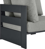Modway Tahoe Aluminum Outdoor Sectional Corner Chair Gray with Weather-Resistant Cushions - Photo 6
