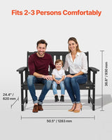 VEVOR Outdoor Bench, 50.5 inch, 800 lbs Weight Capacity for 2-3 Persons - Photo 3