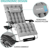 Amopatio Foldable Zero Gravity Chair, Oversized Outdoor Reclining Chair - Photo 4