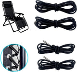 BlingKingdom 4pcs Black Replacement Cord for Zero Gravity Chair Universal Elastic Chair Repair Cord Ties Kit for Sun - Photo 1