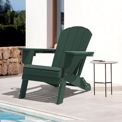 LOUNZY Folding Adirondack Chair Set of 6, Green