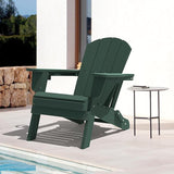 LOUNZY Folding Adirondack Chair Set of 2, Green - Photo 2