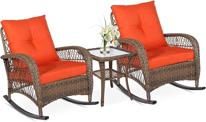 VIVIJASON 3-Piece Outdoor Conversation Bistro Set - Photo 1