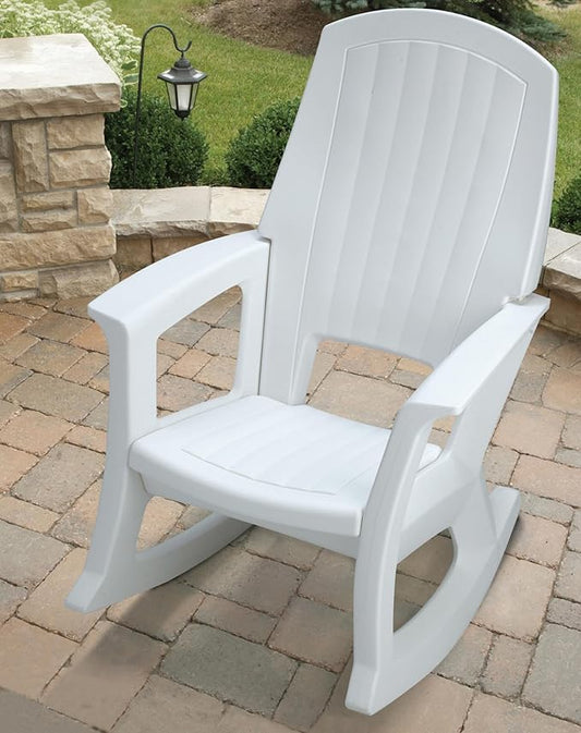 Semco Rockaway Heavy Duty All-Weather Outdoor Rocking Chair Plastics - White