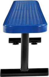 Global Industrial 6'L Heavy Duty Expanded Metal Mesh Flat Bench with Steel Frame, Portable Outdoor Bench - Photo 6