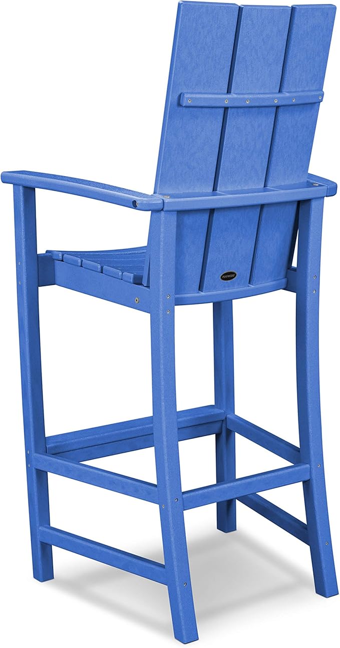 POLYWOOD® Modern Adirondack Bar Chair, Pacific Blue