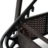 Outsunny Wicker Outdoor Chaise Lounge, 5-Level Adjustable Backrest PE Rattan Pool Lounge Chair with Wheels - Photo 8