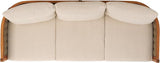 SAFAVIEH Outdoor Collection Amanda Natural Acacia Solid Wood/Taupe Cushion 3-Seater Sofa - Photo 6