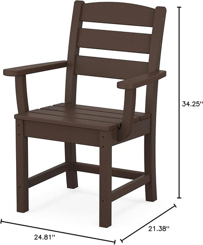 Polywood® Lakeside Dining Arm Chair in Mahogany