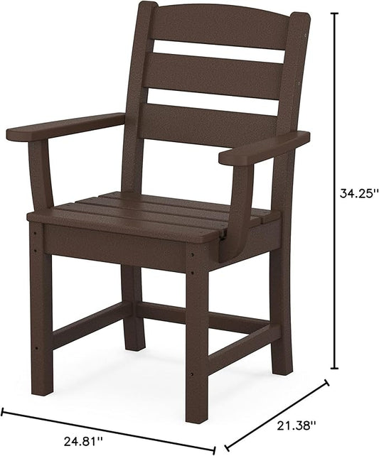 Polywood® Lakeside Dining Arm Chair in Mahogany